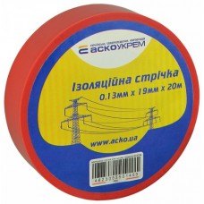 Ізострічка ПВХ Аско 20м 0,13х19 червона Ізострічка ПВХ Аско 20м 0,13х19 червона