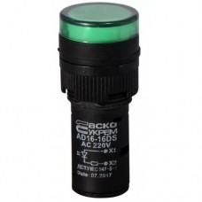 Світлосигнальна арматура Аско AD16-16DS 220V AC зелена 