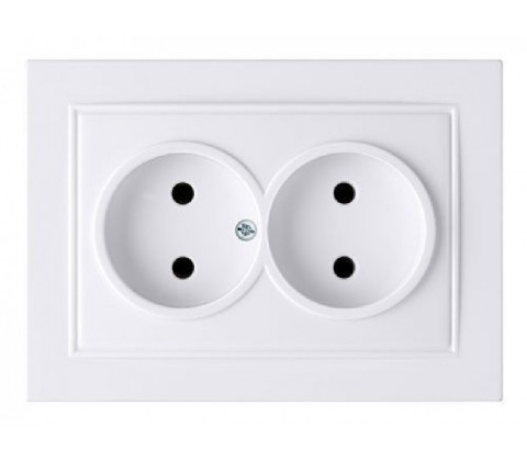 Розетка Nilson Thor біла 2-на без заземлення Розетка Nilson Thor біла 2-на без заземлення