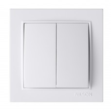 Вимикач Nilson Thor білий 2кл Вимикач Nilson Thor білий 2кл