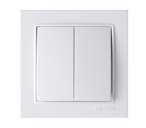 Вимикач Nilson Thor білий 2кл Вимикач Nilson Thor білий 2кл