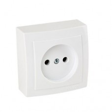 Розетка    Nilson Themis  біла 1-на без заземлення