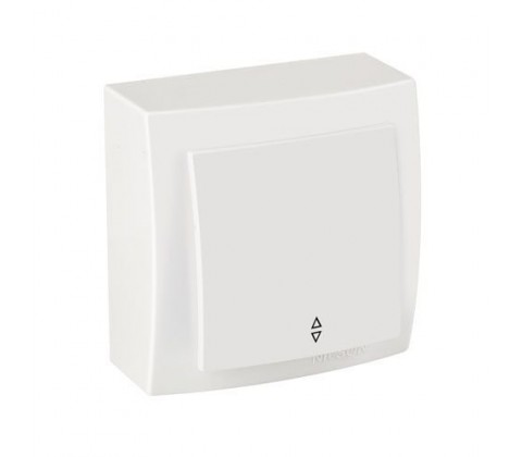 Вимикач    Nilson Themis  білий 1кл прохідний  накладний