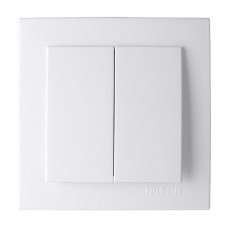 Вимикач Nilson Touran білий 2кл Вимикач Nilson Touran білий 2кл
