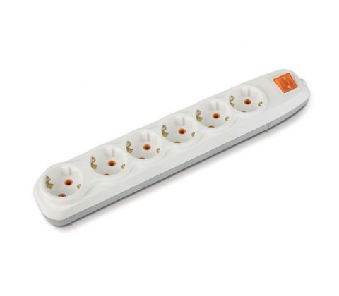 Колодка Nilson 6-на з заземленням з вимикачем