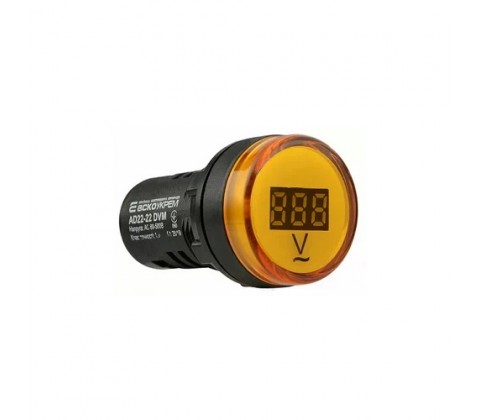 Світлосигнальна арматура Вольтметр AD22-22DVM 220V жовта Аско Світлосигнальна арматура Вольтметр AD22-22DVM 220V жовта Аско