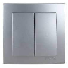 Вимикач Nilson Touran срібло 2кл Вимикач Nilson Touran срібло 2кл