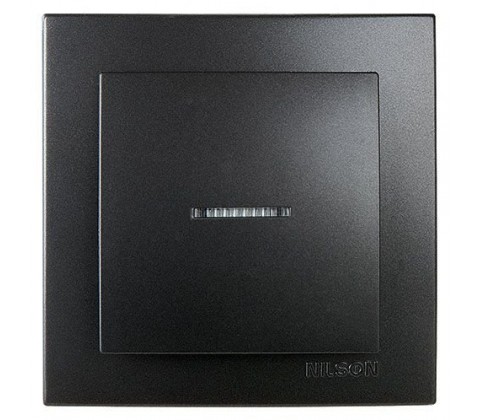 Вимикач Nilson Touran чорний 1кл з підсвіткою Вимикач Nilson Touran чорний 1кл з підсвіткою