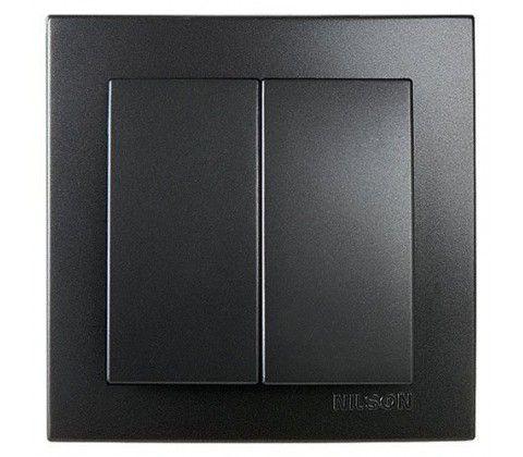 Вимикач    Nilson Touran чорний 2кл