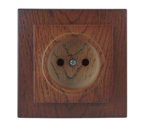Розетка Nilson Touran горіх 1-на без заземлення Розетка Nilson Touran горіх 1-на без заземлення