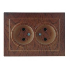 Розетка    Nilson Touran горіх 2-на без заземлення