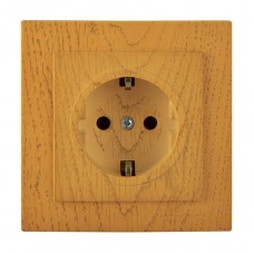 Розетка Nilson Touran дуб 1-на з заземленням Розетка Nilson Touran дуб 1-на з заземленням