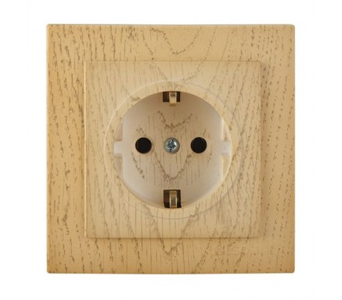 Розетка Nilson Touran клен 1-на з заземленням Розетка Nilson Touran клен 1-на з заземленням