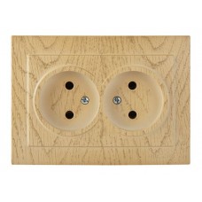 Розетка Nilson Touran клен 2-на без заземлення Розетка Nilson Touran клен 2-на без заземлення