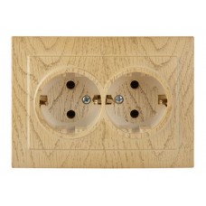 Розетка Nilson Touran клен 2-на з заземлення Розетка Nilson Touran клен 2-на з заземлення