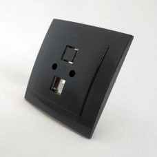 Розетка    Nilson Touran чорна комп'ютерна без модуля