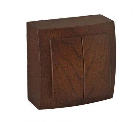 Вимикач Nilson Themis горіх 2 кл накладний Вимикач Nilson Themis горіх 2 кл накладний