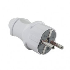 Вилка VIOLUX з заземленням біла Вилка VIOLUX з заземленням біла
