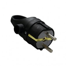 Вилка каучук Violux кутова з вушком 16А Вилка каучук Violux кутова з вушком 16А