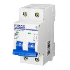 Автоматичний вимикач АСКО 6кА C 2р 40А Автоматичний вимикач АСКО 6кА C 2р 40А