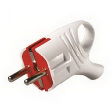 Вилка EL-BI з ручкою з заземленням біло-червона Вилка EL-BI з ручкою з заземленням біло-червона