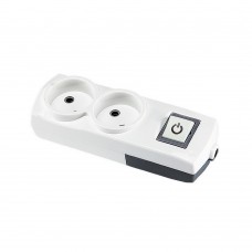 Колодка   VIOLUX  2-на без заземлення з вимикачем